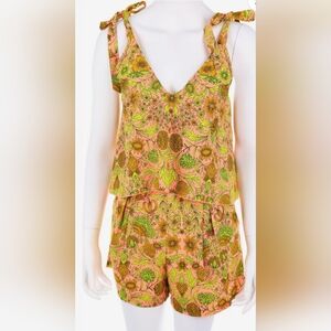 H&M Romper Shorts, Pink Floral, Ladies 8